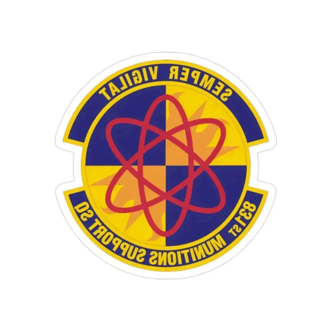 831st Munitions Support Squadron (U.S. Air Force) REVERSE PRINT Transparent Die-Cut STICKER 2 Inch Die-Cut Transparent - The Sticker Space