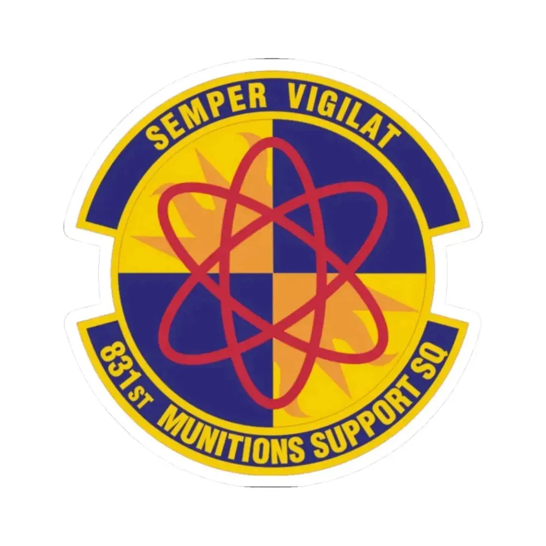831st Munitions Support Squadron (U.S. Air Force) STICKER Vinyl Kiss-Cut Decal 2 Inch White - The Sticker Space
