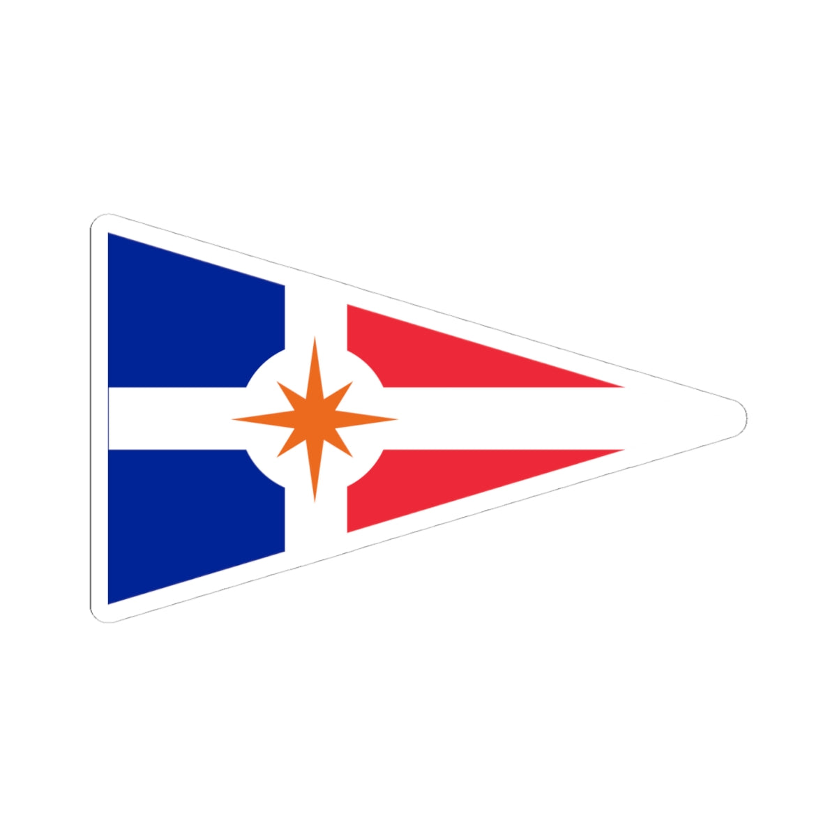Burgee of Union Nationale pour la Course au Large (France) STICKER Vinyl Kiss-Cut Decal