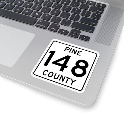 Pine County Route 148 MN (Minnesota) (Road Sign) STICKER Vinyl Kiss-Cut Decal