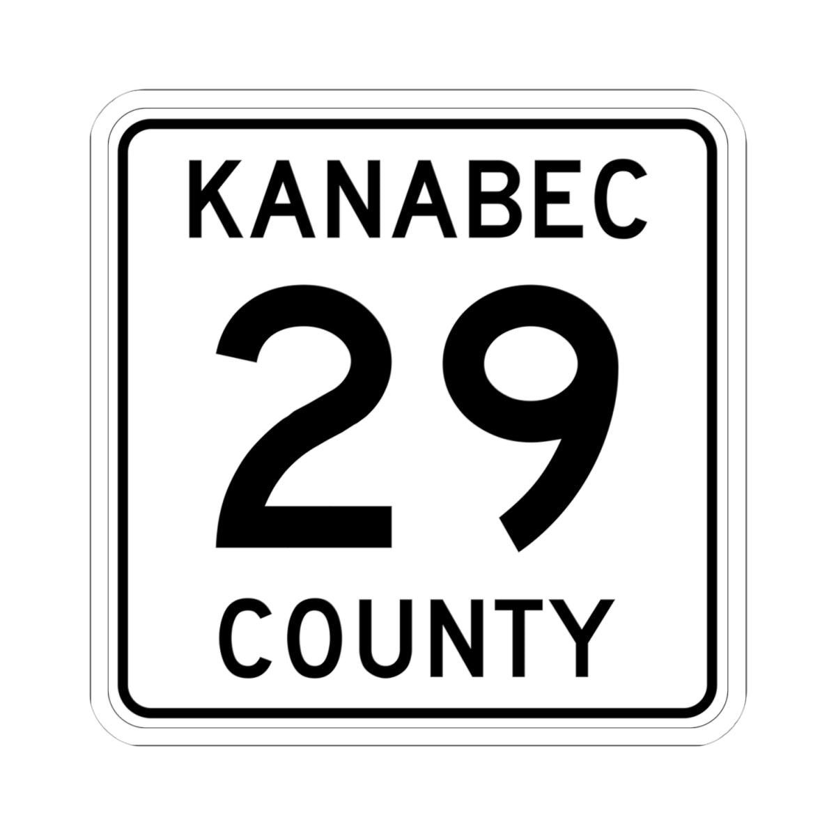 Kanabec County 29 MN (Minnesota) (Road Sign) STICKER Vinyl Kiss-Cut Decal