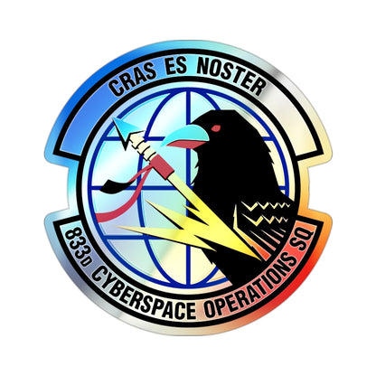 833 Cyberspace Operations Squadron ACC (U.S. Air Force) Holographic STICKER Die-Cut Vinyl Decal-2 Inch-The Sticker Space