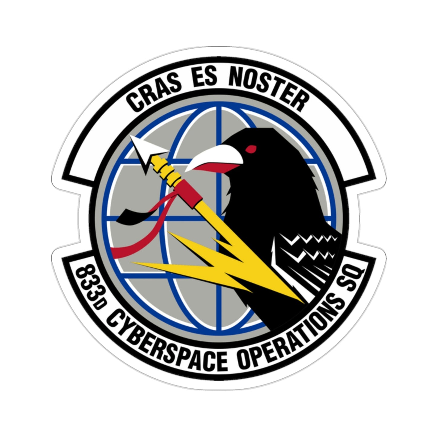 833 Cyberspace Operations Squadron ACC (U.S. Air Force) STICKER Vinyl Die-Cut Decal-2 Inch-The Sticker Space
