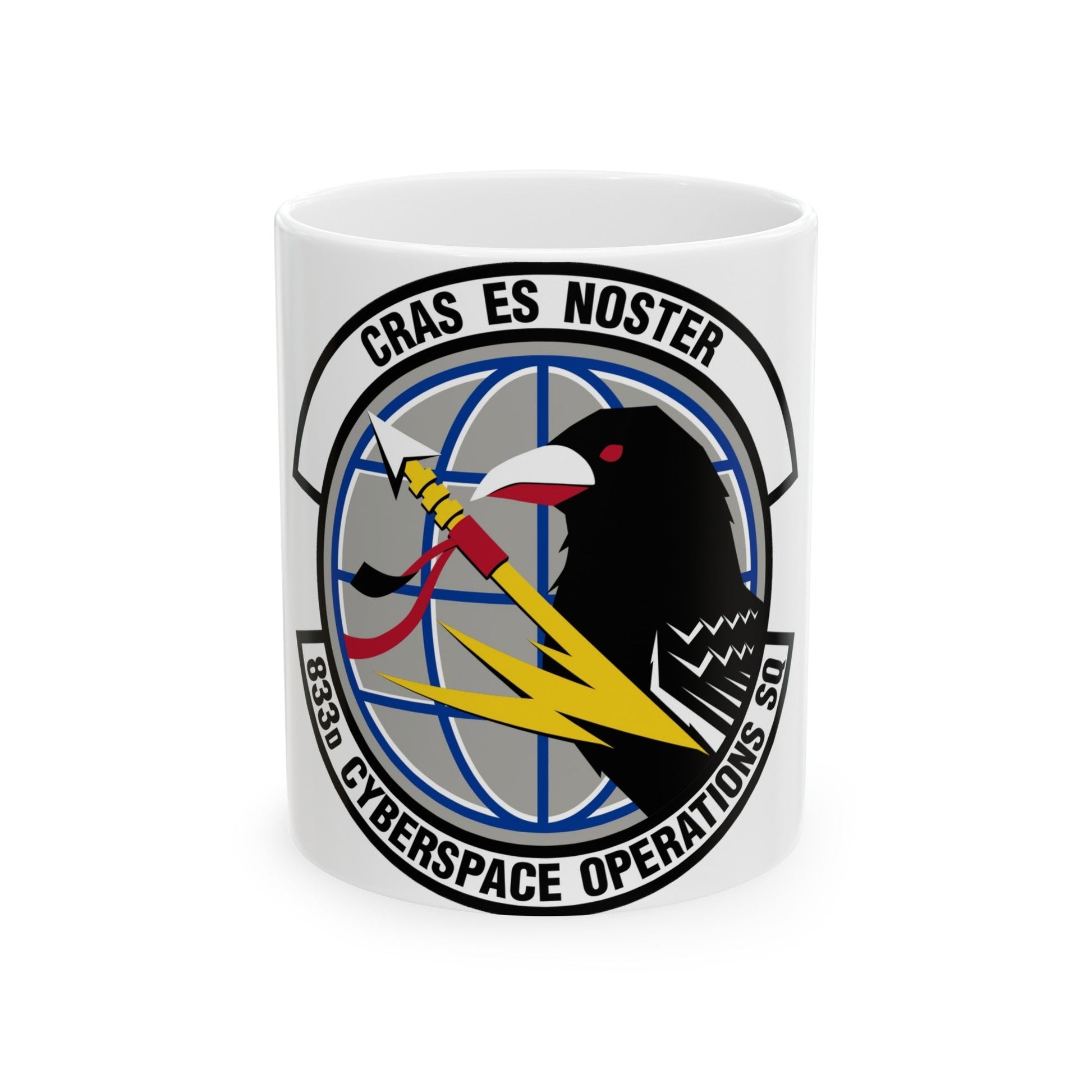 833 Cyberspace Operations Squadron ACC (U.S. Air Force) White Coffee Mug-11oz-The Sticker Space