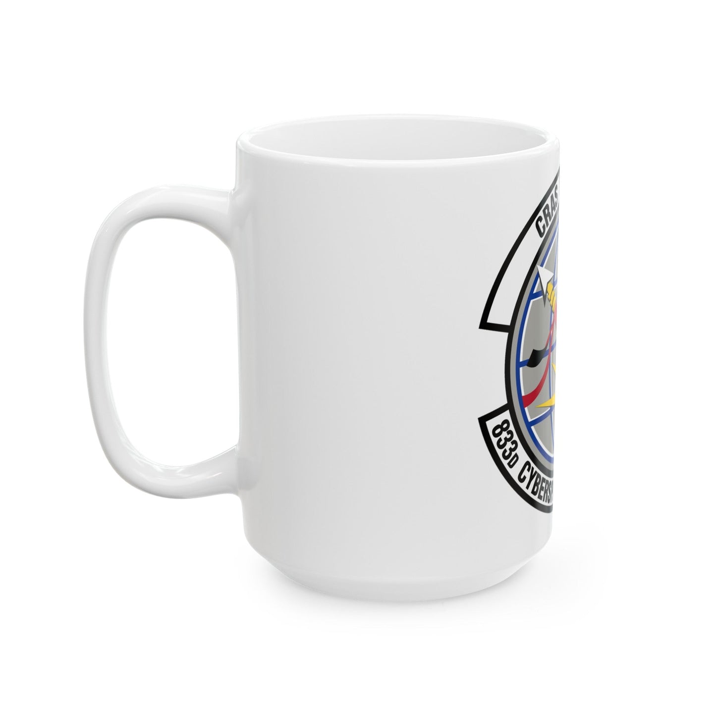 833 Cyberspace Operations Squadron ACC (U.S. Air Force) White Coffee Mug-The Sticker Space