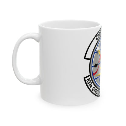 833 Cyberspace Operations Squadron ACC (U.S. Air Force) White Coffee Mug-The Sticker Space