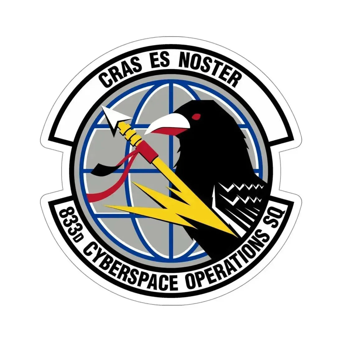 833 Cyberspace Operations Squadron ACC (U.S. Air Force) STICKER Vinyl Die-Cut Decal 5 Inch - The Sticker Space