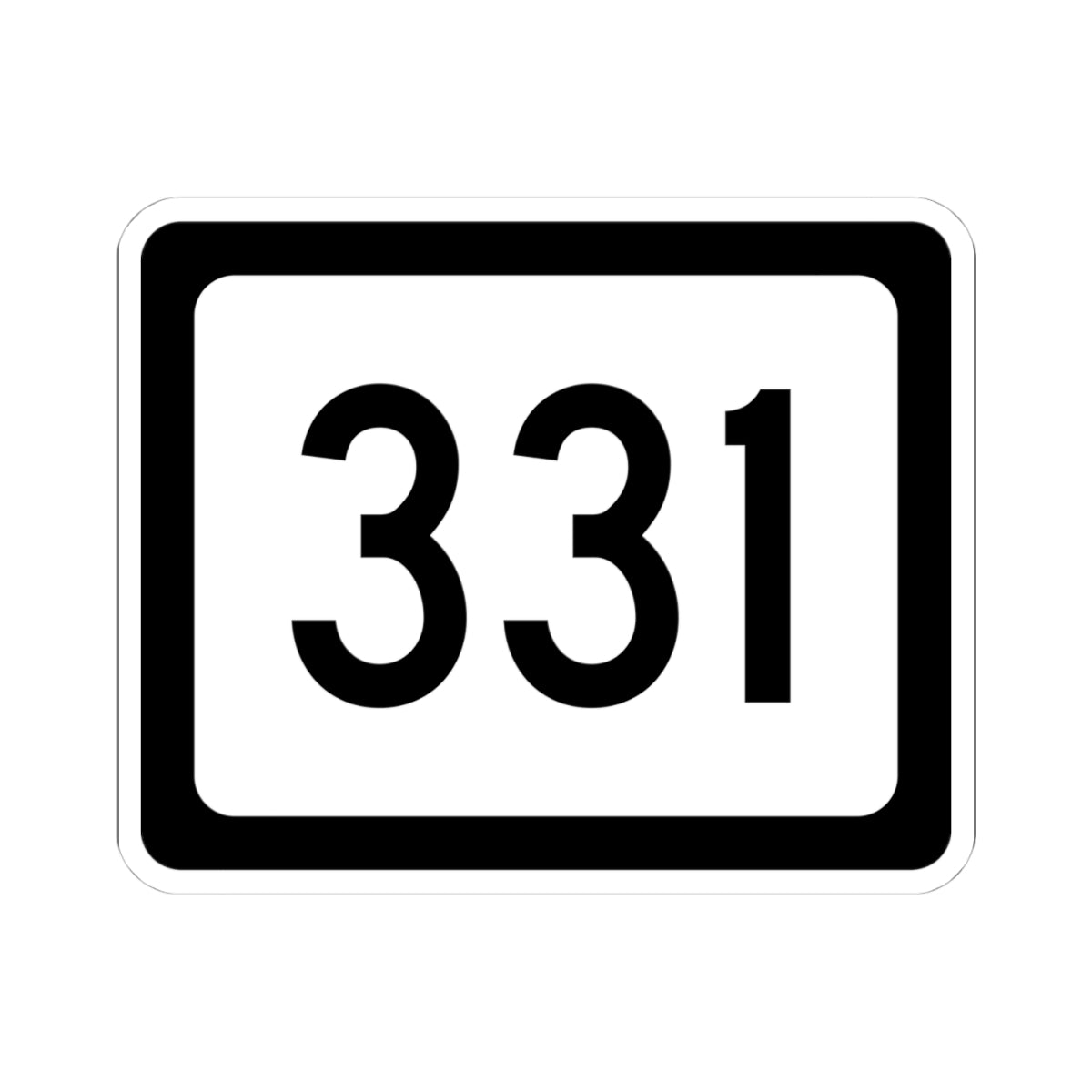 WV-331 (Virginia) (Road Sign) STICKER Vinyl Kiss-Cut Decal
