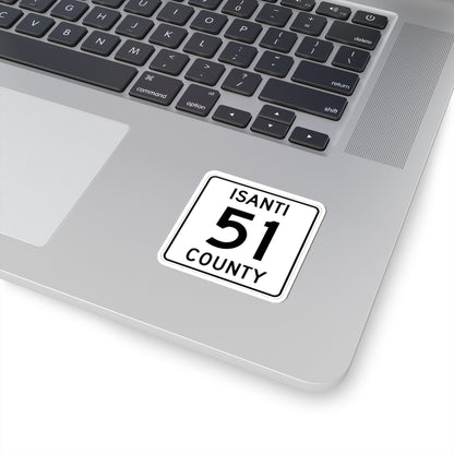 Isanti County 51 MN (Minnesota) (Road Sign) STICKER Vinyl Kiss-Cut Decal