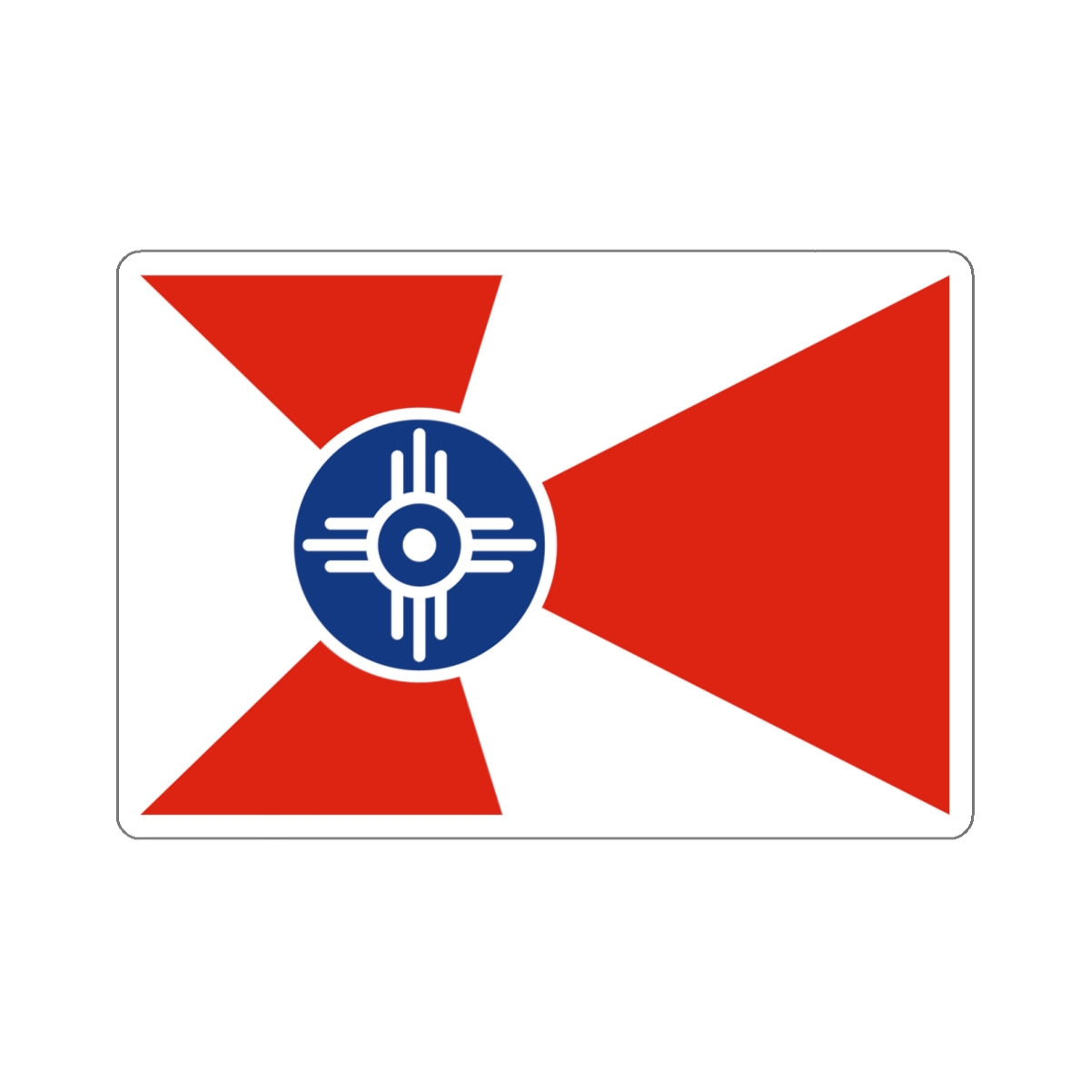 Flag of Wichita, Kansas - STICKER Vinyl Kiss-Cut Decal