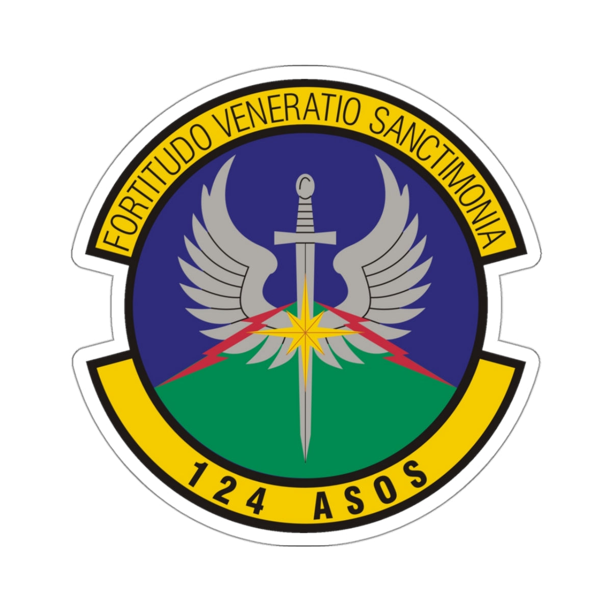 124th Air Support Operations Squadron (U.S. Air Force) STICKER Vinyl Kiss-Cut Decal-3 Inch-White-The Sticker Space