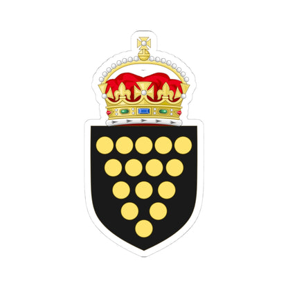 Arms of the Duchy of Cornwall (United Kingdom) (Coat of Arms) STICKER Vinyl Kiss-Cut Decal