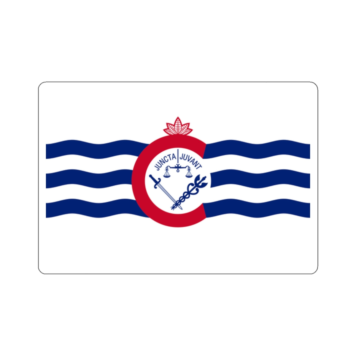 Flag of Cincinnati, Ohio - STICKER Vinyl Kiss-Cut Decal