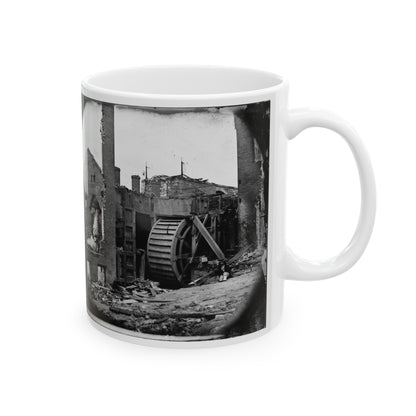 Richmond, Va. Ruins Of Paper Mill With Water-Wheel; Another View (U.S. Civil War) White Coffee Mug