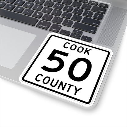 Cook County 50 MN (Minnesota) (Road Sign) STICKER Vinyl Kiss-Cut Decal