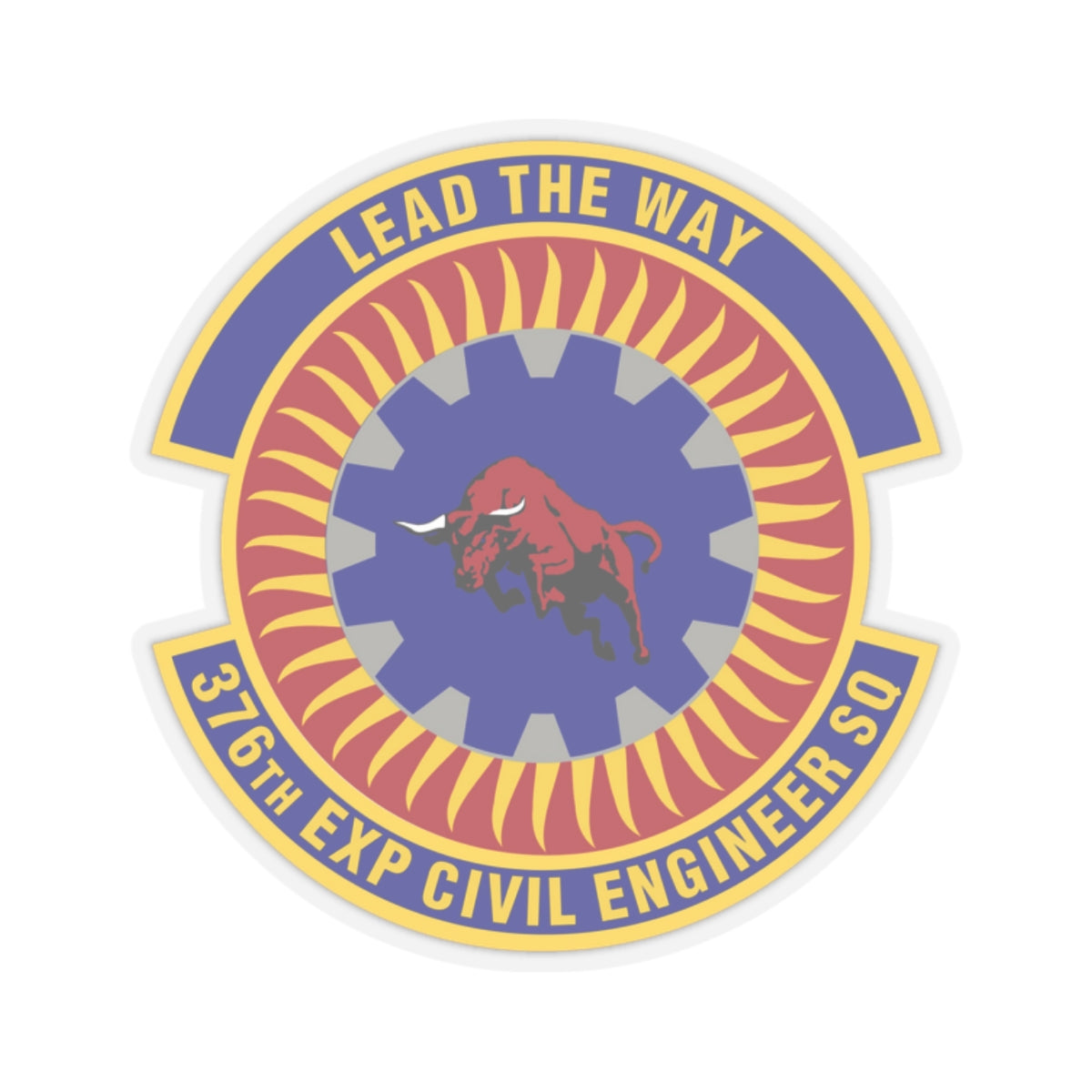 376th Expeditionary Civil Engineer Squadron (U.S. Air Force) STICKER Vinyl Kiss-Cut Decal