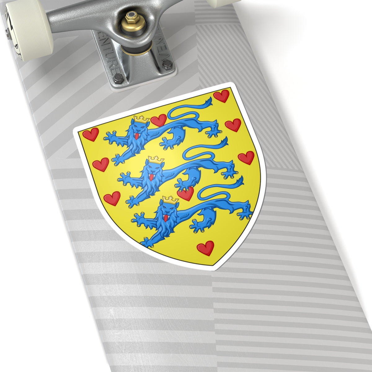 Ancien blason Danemark (Denmark) (Coat of Arms) STICKER Vinyl Kiss-Cut Decal