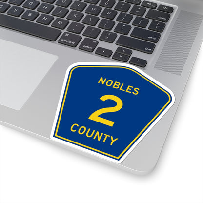 Nobles County Route 2 (Minnesota) (Road Sign) STICKER Vinyl Kiss-Cut Decal