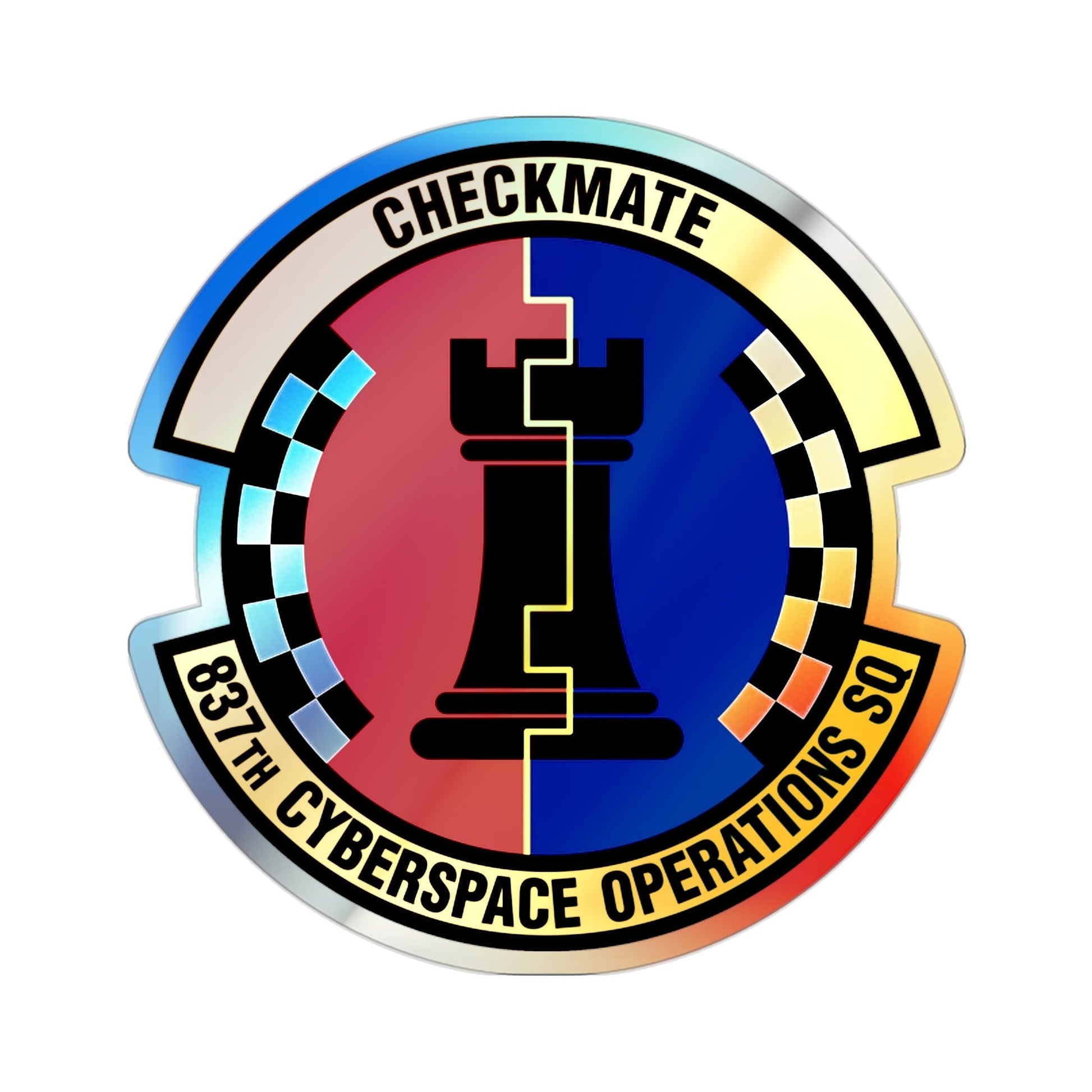 837 Cyberspace Operations Squadron ACC (U.S. Air Force) Holographic STICKER Die-Cut Vinyl Decal-2 Inch-The Sticker Space