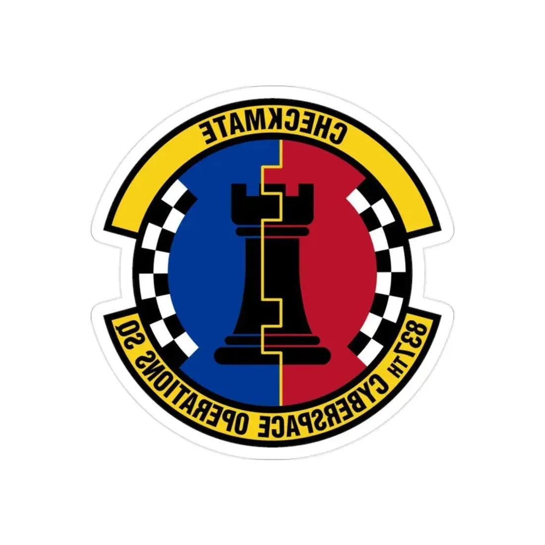 837 Cyberspace Operations Squadron ACC (U.S. Air Force) REVERSE PRINT Transparent Die-Cut STICKER - The Sticker Space