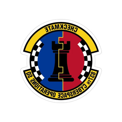 837 Cyberspace Operations Squadron ACC (U.S. Air Force) REVERSE PRINT Transparent Die-Cut STICKER - The Sticker Space