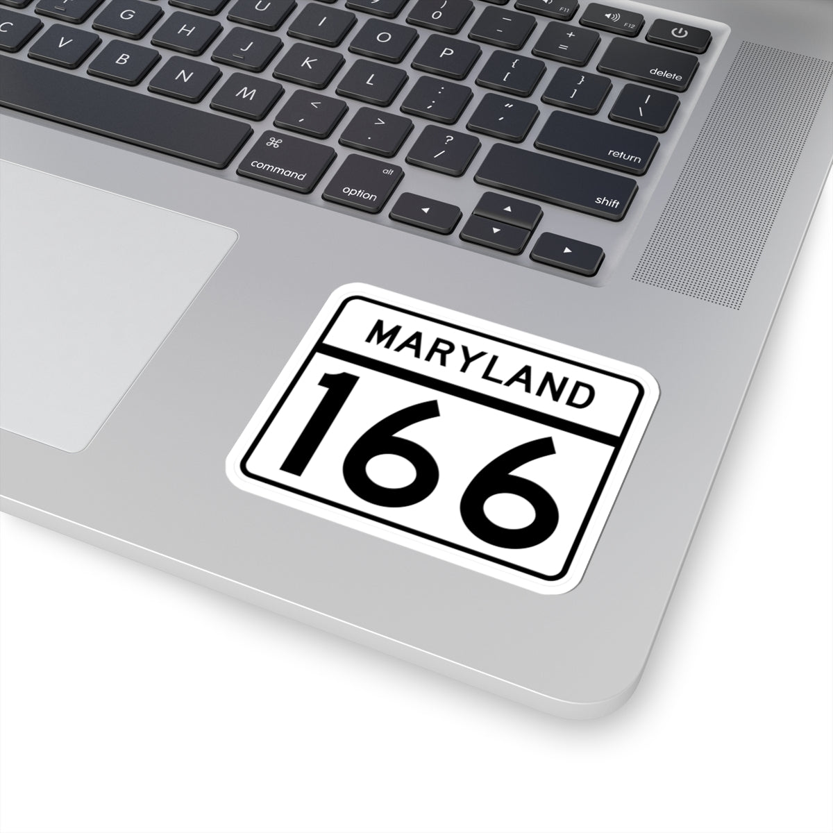 MD Route 166 (Maryland) (Road Sign) STICKER Vinyl Kiss-Cut Decal