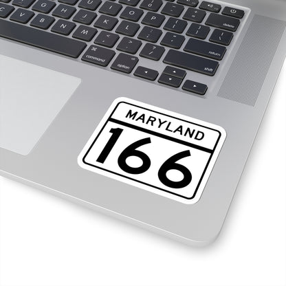 MD Route 166 (Maryland) (Road Sign) STICKER Vinyl Kiss-Cut Decal