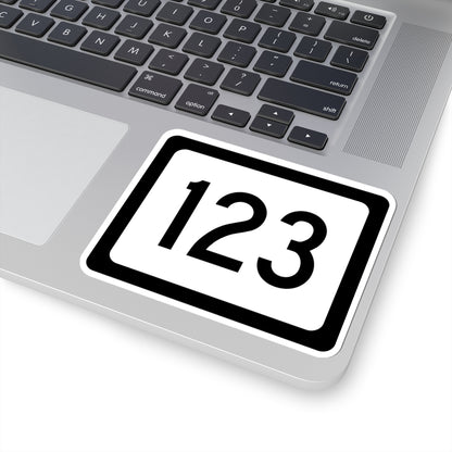 WV-123 (Virginia) (Road Sign) STICKER Vinyl Kiss-Cut Decal