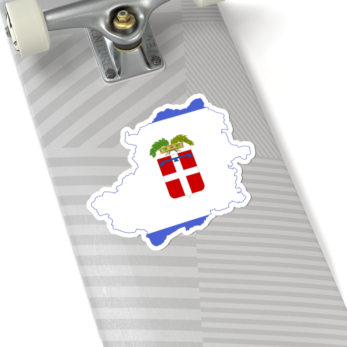 Flag map of the Province of Turin (Italy) STICKER Vinyl Kiss-Cut Decal
