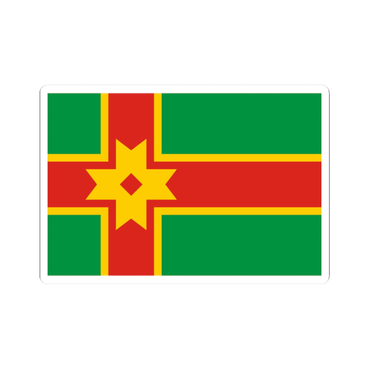 Flag of Likhoslavlsky rayon Tver oblast (Russia) STICKER Vinyl Kiss-Cut Decal