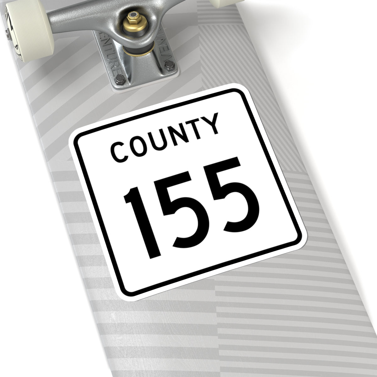 County 155 square (Minnesota) (Road Sign) STICKER Vinyl Kiss-Cut Decal