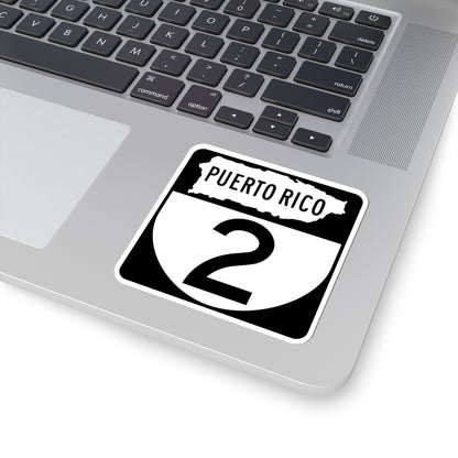 PR old 2 (Puerto Rico) (Road Sign) STICKER Vinyl Kiss-Cut Decal