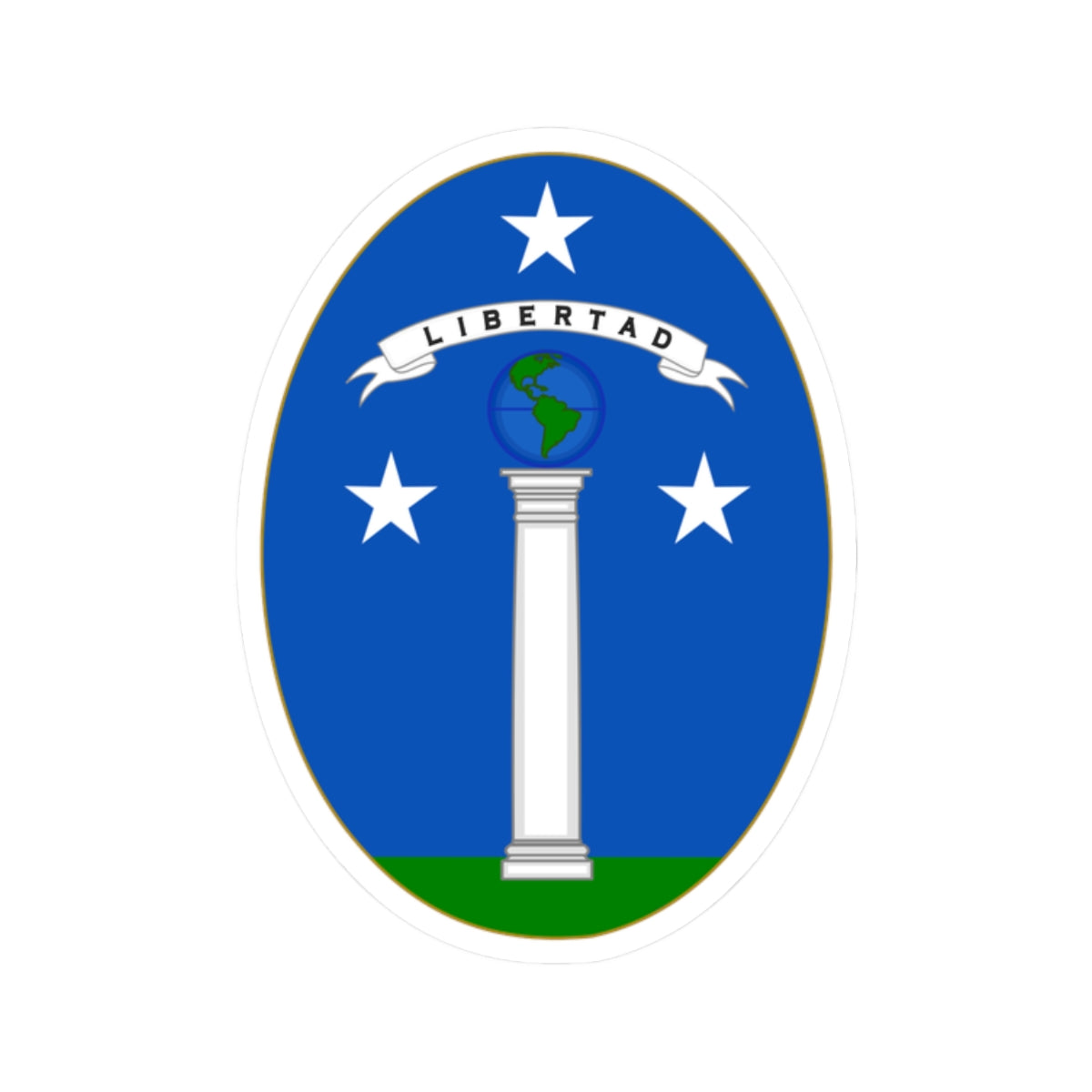 Arms of Chile 1819-1834 (Chile) (Coat of Arms) STICKER Vinyl Kiss-Cut Decal