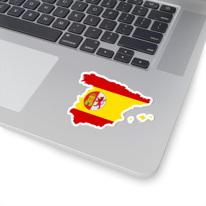 Flag-map of First Spanish Republic (Spain) STICKER Vinyl Kiss-Cut Decal