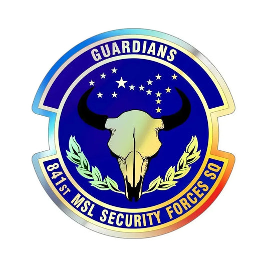 841 Missile Security Forces Squadron AFGSC (U.S. Air Force) Holographic STICKER Die-Cut Vinyl Decal 6 Inch Holographic - The Sticker Space