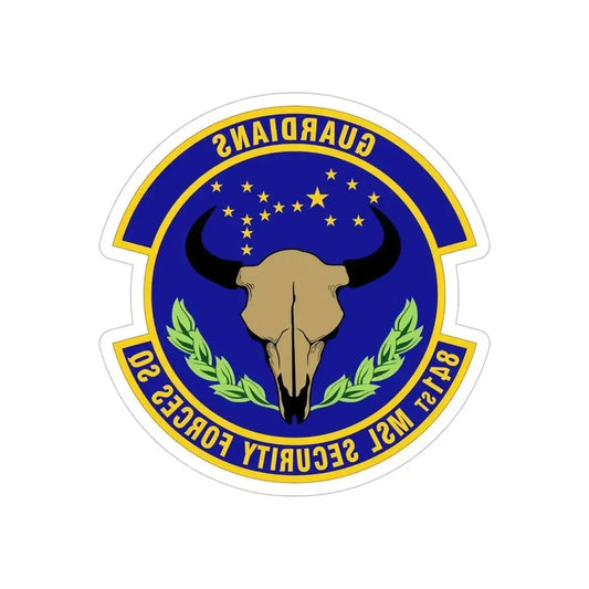 841 Missile Security Forces Squadron AFGSC (U.S. Air Force) REVERSE PRINT Transparent Die-Cut STICKER 6 Inch Die-Cut Transparent - The Sticker Space