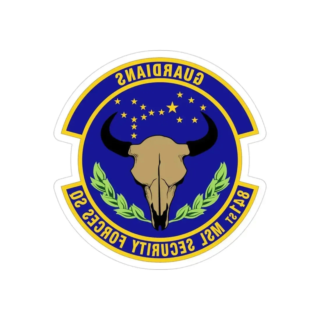 841 Missile Security Forces Squadron AFGSC (U.S. Air Force) REVERSE PRINT Transparent Die-Cut STICKER - The Sticker Space