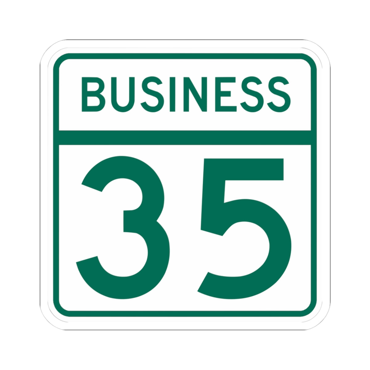 MD Route 35 Business (Maryland) (Road Sign) STICKER Vinyl Kiss-Cut Decal