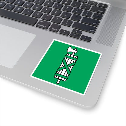 Flag of Canton of Sankt Gallen (Switzerland) STICKER Vinyl Kiss-Cut Decal