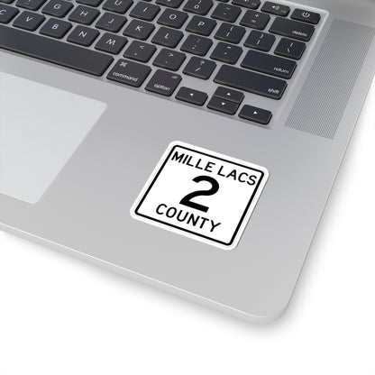 Mille Lacs County 2 MN (Minnesota) (Road Sign) STICKER Vinyl Kiss-Cut Decal