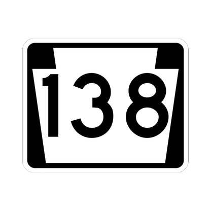 PA-138 (Pennsylvania) (Road Sign) STICKER Vinyl Kiss-Cut Decal