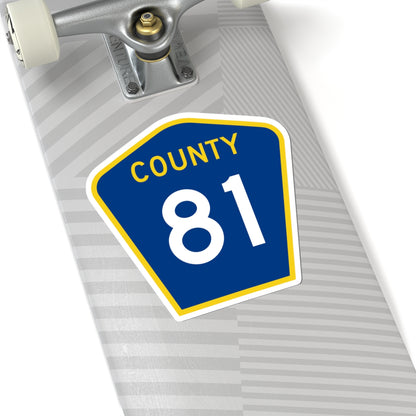 County 81 MN (Minnesota) (Road Sign) STICKER Vinyl Kiss-Cut Decal