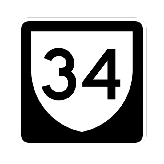 PR urban primary 34 (Puerto Rico) (Road Sign) STICKER Vinyl Kiss-Cut Decal