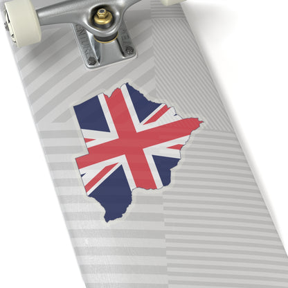 Flag map of Bechuanaland 1885-1966 (Botswana) STICKER Vinyl Kiss-Cut Decal