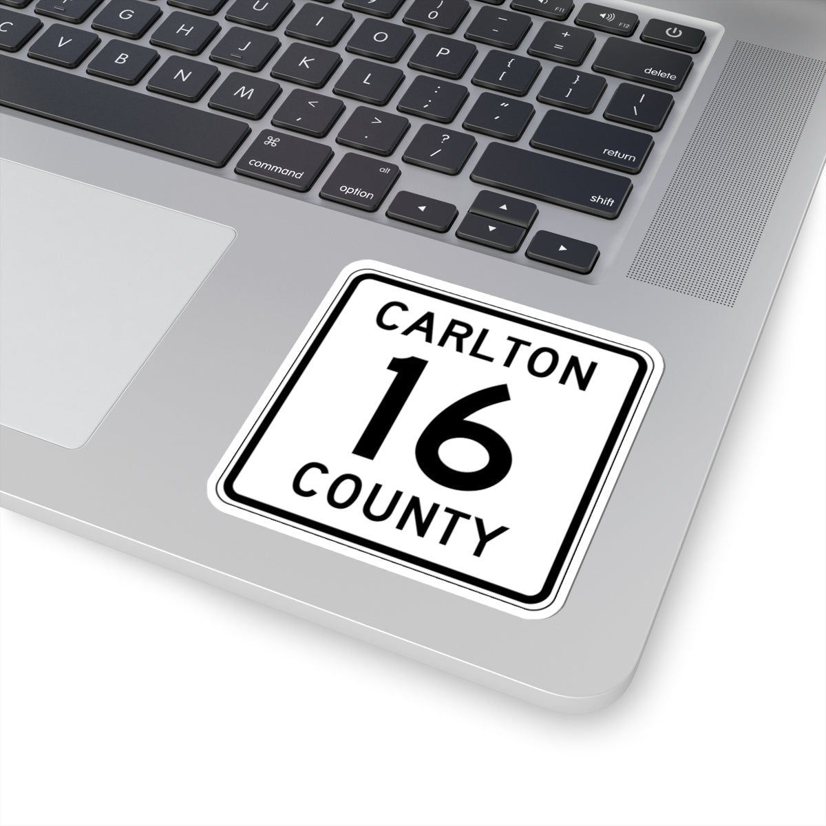 Carlton County 16 MN (Minnesota) (Road Sign) STICKER Vinyl Kiss-Cut Decal