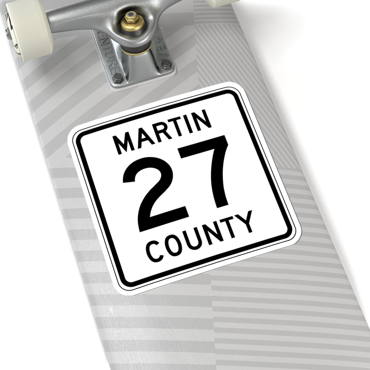 Martin County Route 27 MN (Minnesota) (Road Sign) STICKER Vinyl Kiss-Cut Decal