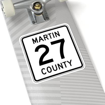 Martin County Route 27 MN (Minnesota) (Road Sign) STICKER Vinyl Kiss-Cut Decal