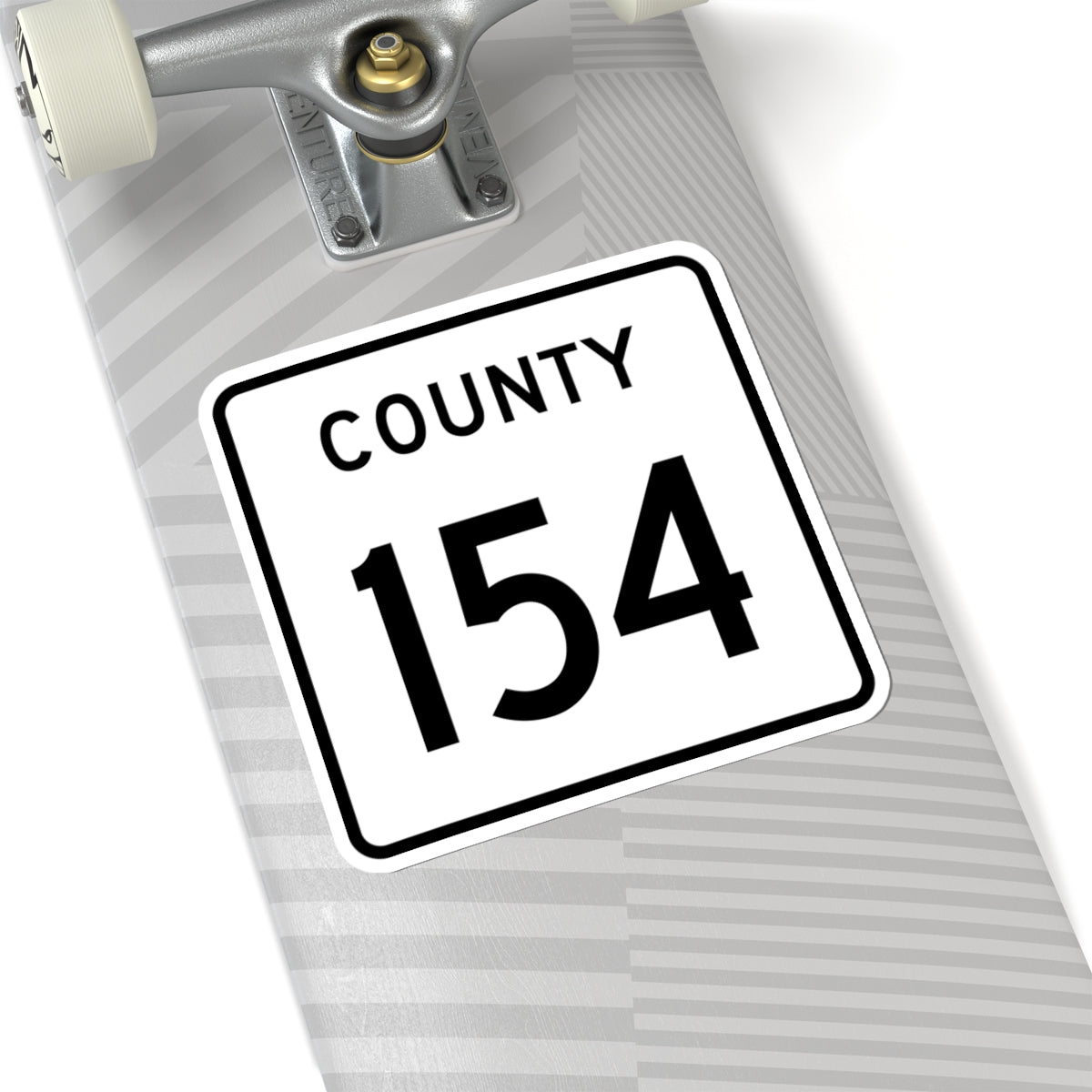 County 154 square (Minnesota) (Road Sign) STICKER Vinyl Kiss-Cut Decal