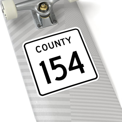 County 154 square (Minnesota) (Road Sign) STICKER Vinyl Kiss-Cut Decal