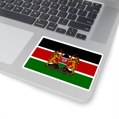 Kenyan coat of arms flag (Kenya) STICKER Vinyl Kiss-Cut Decal
